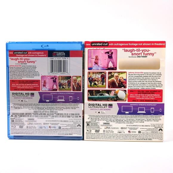 Jackass Presents Bad Grandpa Unrated w/ Slipcover Blu-ray, DVD & Digital NEW - Picture 2 of 2